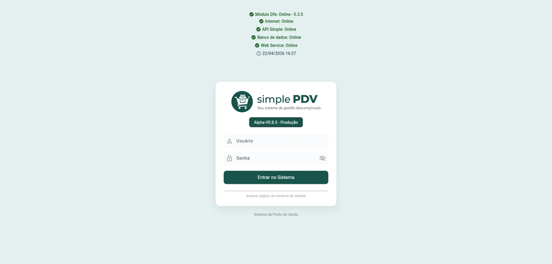 Preview do PDV Simple