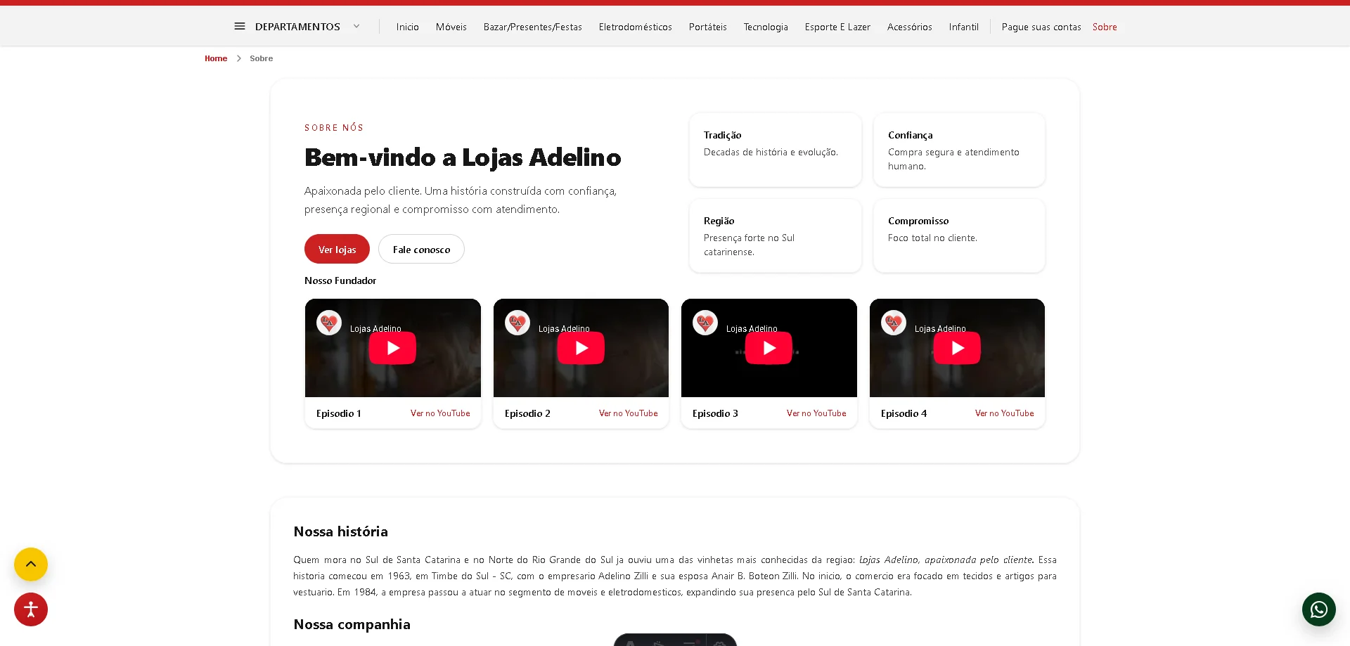Tela sobre a Empresa